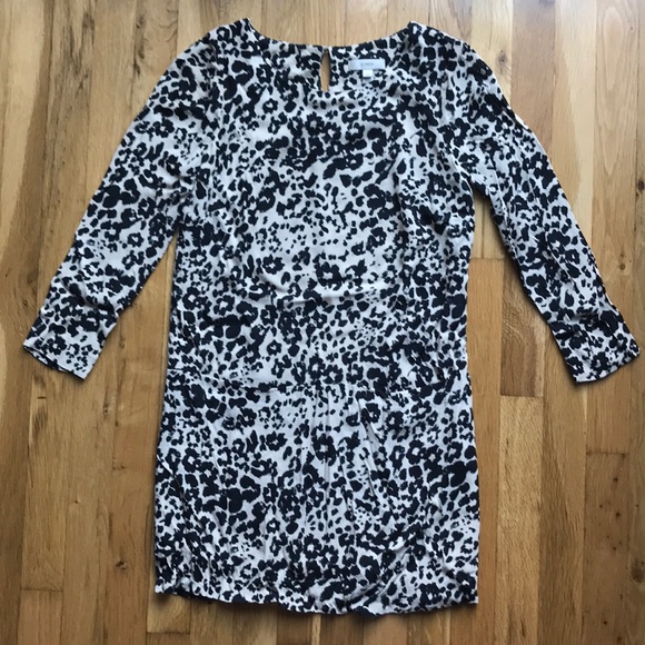 J. Crew • Snowcat Leopard Jules Dress 3/4 Sleeve - Picture 2 of 10